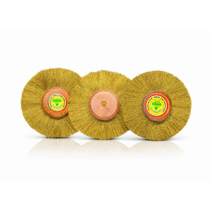 BRASS WHEEL WOOD HUB